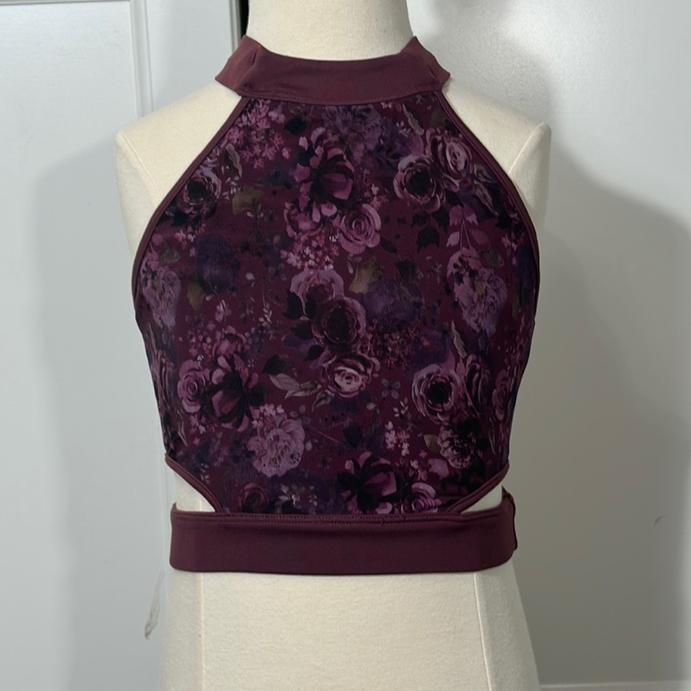 Maroon Floral Dance Top